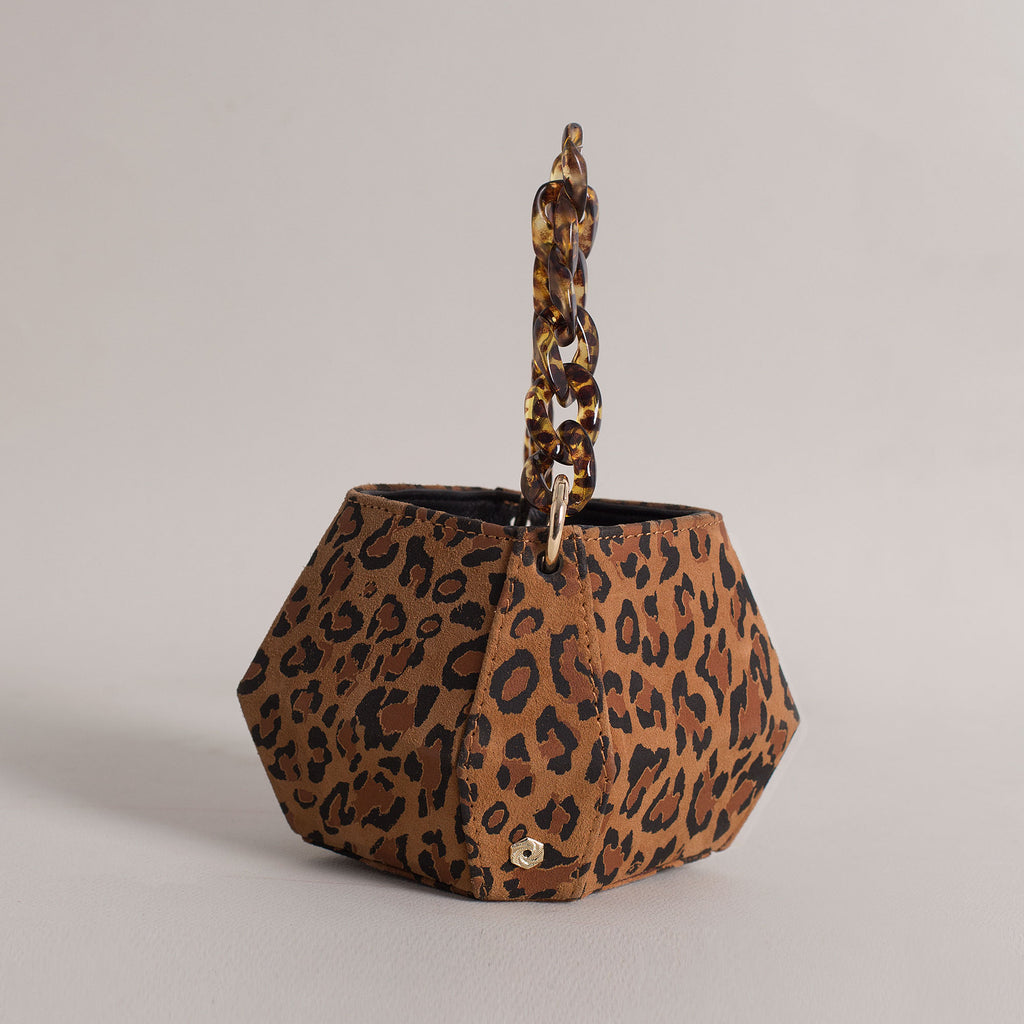 Hexella Micro Bucket Tan Leopard